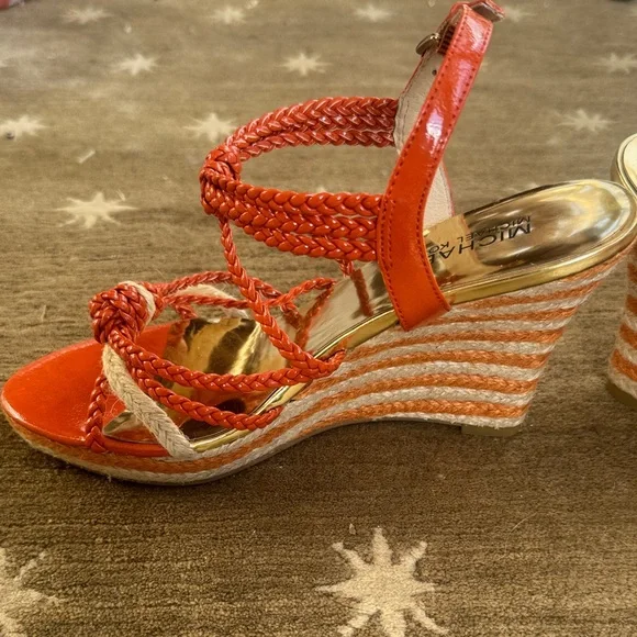 Michael Kors Orange Espadrille Sandals - Picture 5 of 14